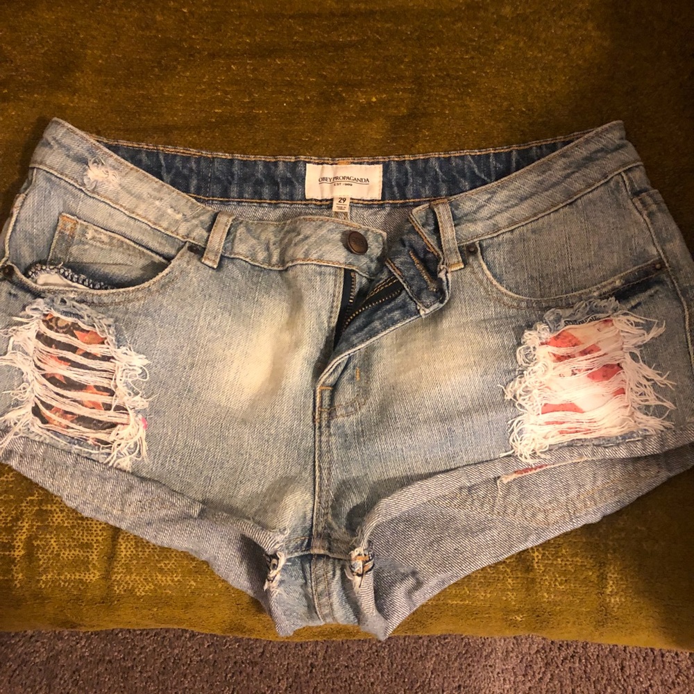 Obey jean shorts